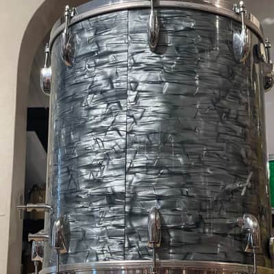 1950’s Gretsch 16" Midnight Blue Pearl Floor Tom 18x16 image 8