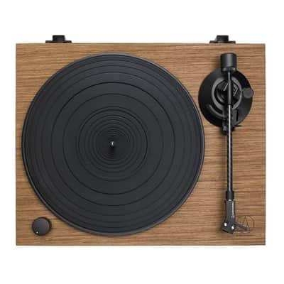 Audio-Technica AT-LPW40WN Fully Manual Belt-Drive Turntable, 2 Speeds, Dynamic Anti-Skate Control, Carbon-Fiber Tonearm Walnut image 3