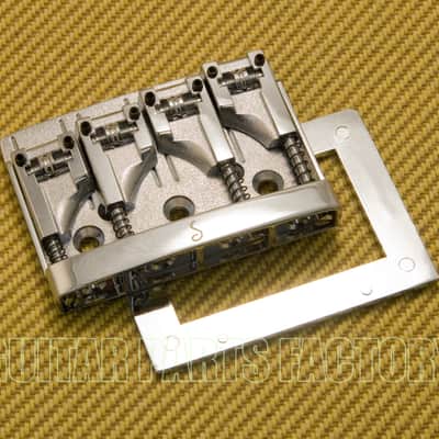 BB-0318-010 Schaller Roller Chrome 4-string Bass Bridge Made in Germany image 2