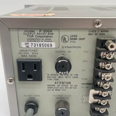 TOA 900 Series Power Amplifier P-906A Amp W/ XLR Input *TESTED WORKING image 5
