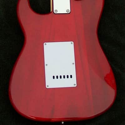 XX-Wide 2" Neck Cherry Burst Light 6lb. Strat with Ebony/Maple Neck + 3 Matching Humbucking  Pickups + 3 Coil Spit Toggles + Kill Switch + Leveled, Crowned and Polished Frets + Grover 406c Locking Tuners and Full Setup Included! image 7