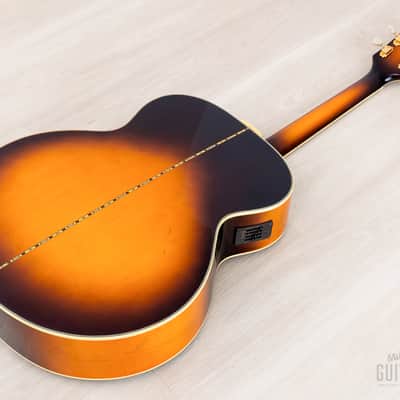 1992 Orville by Gibson J-200 Jumbo Acoustic Electric Guitar Sunburst w/ Case image 17