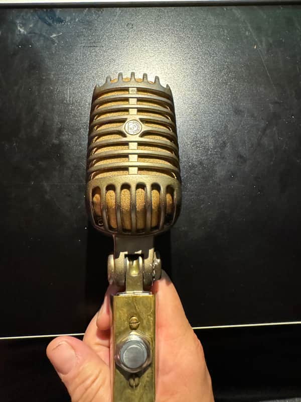 Custom Worn Bronze/Gold Shure Super 55 Deluxe Supercardioid Dynamic Microphone Lights Up image 1