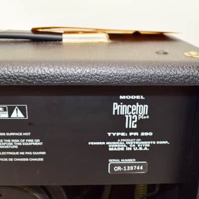 1997 Fender Princeton 112 Plus 65-Watt 1x2" Guitar Combo Amp image 10
