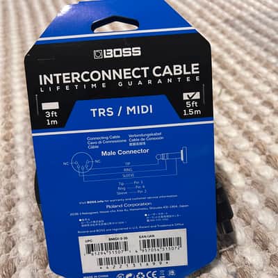 BOSS BMIDI-1-35 MIDI to Mini TRS Cable - 5ft image 2