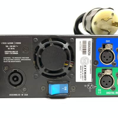 Crown I-Tech 4X3500HD Power Amp WITH/Speakon Post 1430 Hrs #0159 (One)True Heart Sound image 10