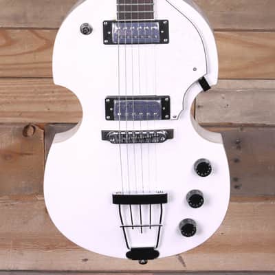 Hofner HI-459-PE Pro Ignition Violin Guitar Pearl White image 1
