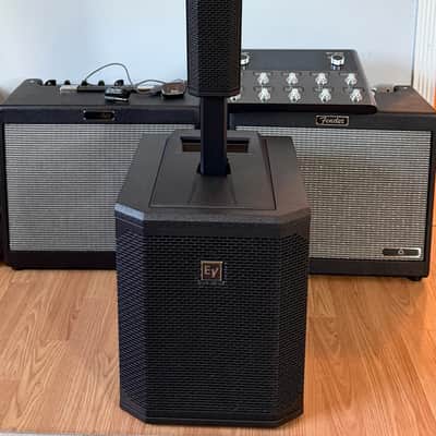 Electro-Voice Evolve 30M Portable Powered Column Loudspeaker System with SW Cover and Short Column Speaker Pole image 2