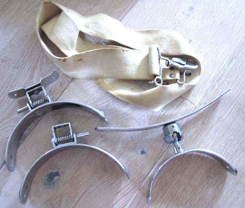 Marching Drum Sling & Leg Rests Lot - Vintage image 1