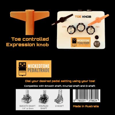 Toe Knob - Expression knob for effect pedals 2024-present - Black and Orange image 3