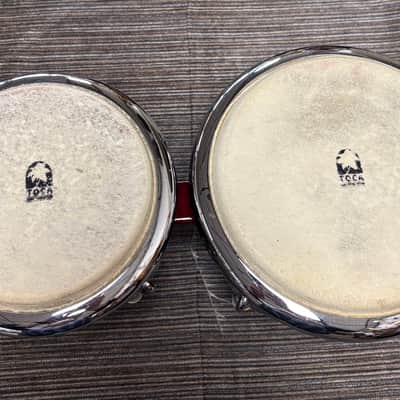 Toca 6.5" and 7.5" Bongos - Transparent Red (Used) image 6