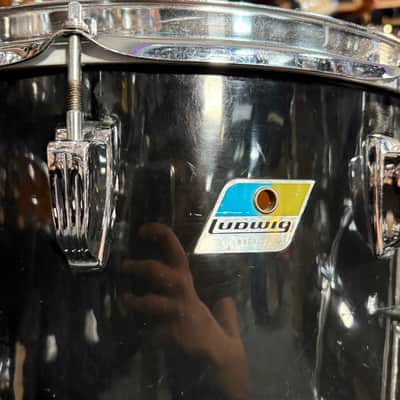 Vintage 1970's Ludwig 3-Ply Classic Maple with Re-Rings 3-Piece 13/16/22 Drum Kit Set in Black (Rm4) image 8