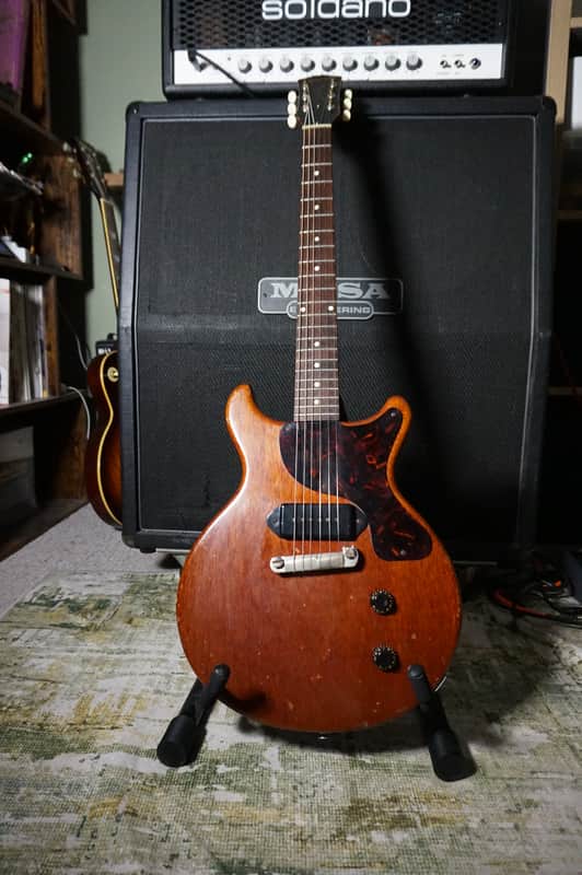 All Original Vintage Gibson 1959 Les Paul Junior Double Cutaway 1958 - 1961 Cherry image 1