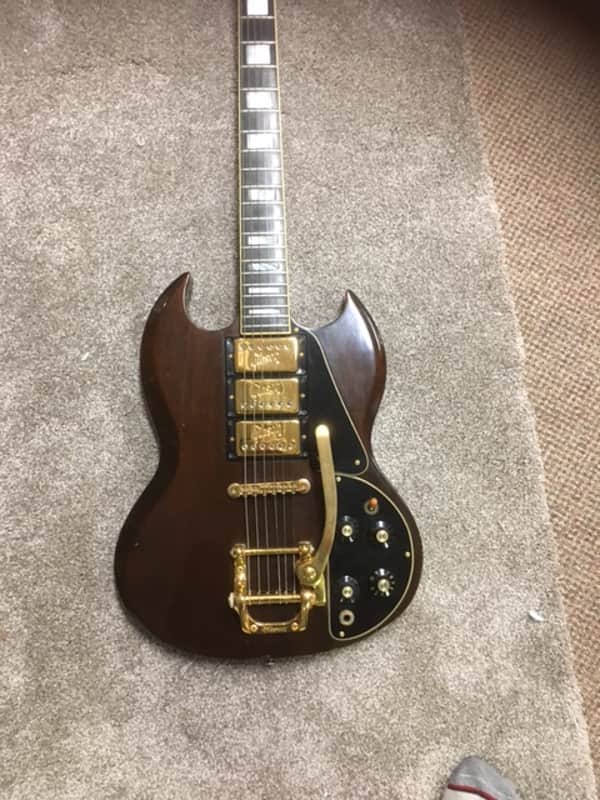 Gibson 1971 Gibson SG Custom Three Logo Pickups ! Restored ! Must See ! Walnut image 1