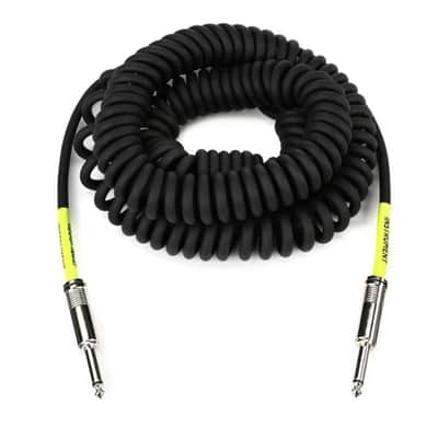 30' Classic Coiled Instrument Cable Straight Plugs Ultra Durable Flexible Construction 99.95% O2-Free Copper Dual Shielded Noise Free image 3