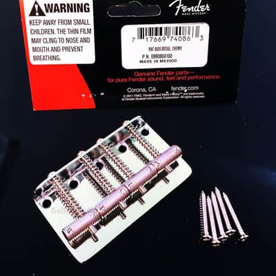 Genuine Fender Vintage Series American Jazz/Precision Bass Bridge - Chrome image 1