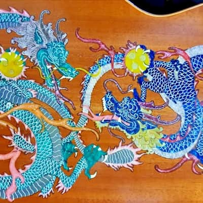 Acoustic Guitar Grand Concert, Handmade by Blueberry Dragon Motif image 15