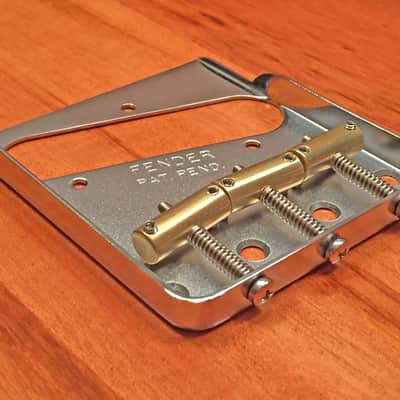 Fender Vintage Style Telecaster Notched Bridge - w/ 3 Custom Compensated Saddles image 4