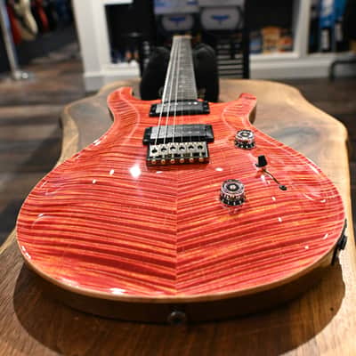 PRS Private Stock #12058 Custom 24 Raspberry Lemon Stripe w/ Reverse Chevron Flame Maple Top image 21