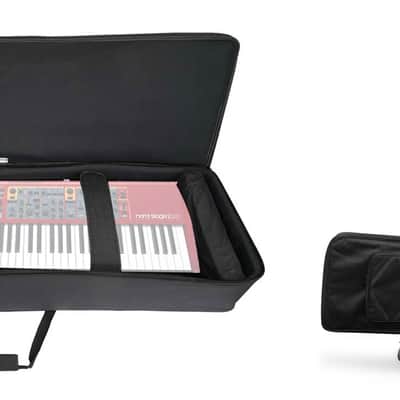 Rockville 88 Key Slim Padded Rigid Keyboard Gig Bag Case For NORD Stage 2 EX 88