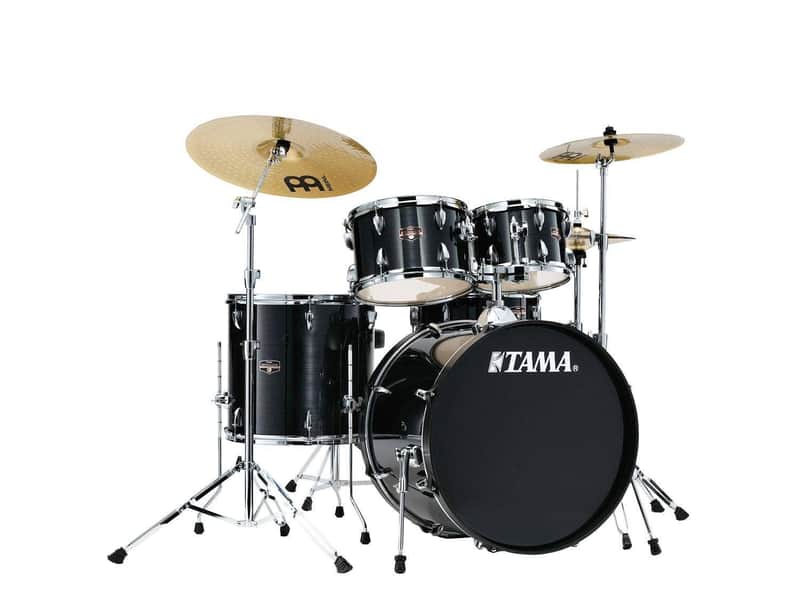 Tama Imperialstar 5-Piece Complete Drum Set w/ Meinl HCS Cymbals - 22" Bass (Hairline Black)