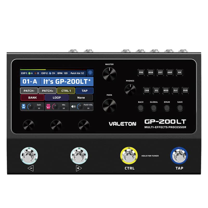 VALETON Multi Effects Processor Multi-Effects Guitar Bass Pedal with Expression Pedal FX Loop MIDI I/O Amp Modeling IR Cabinets OTG USB Audio Interface GP-200 LITE(U.S. domestic inventory) image 1
