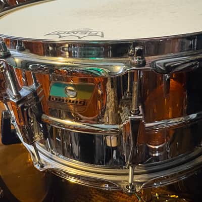 Ludwig Vistalite 9 pc BIG ZEP KIT Amber clear image 8