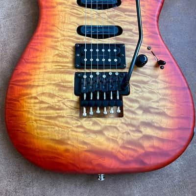 Mr. Scary REH George Lynch 5A Quilted Maple 1-Piece 2018 - Orange Burst (ESP) image 14