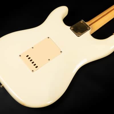 1980 Fender The STRAT with Maple Fretboard - Olympic White | USA Fullerton Vintage Stratocaster Dan Smith Era 22-Karat Gold Hardware Matching Headstock | OHSC image 13
