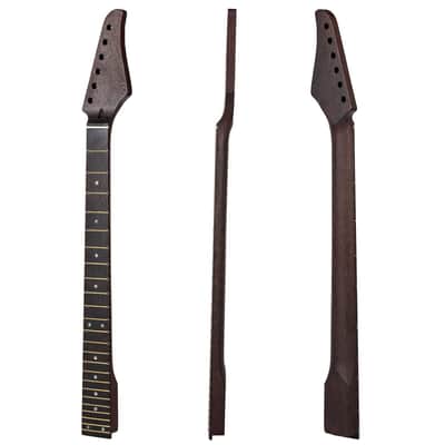 24 fret Guitar Neck Wenge Neck,Wenge Fretboard Inlaid with Colored Shells,Cow Bone Nut image 1