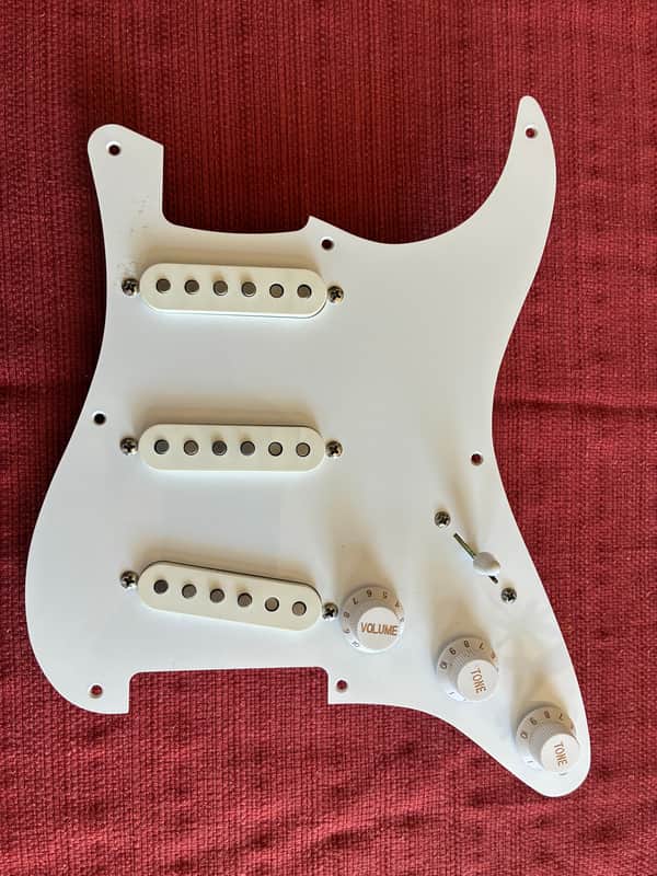 Virgil Arlo by Tone Specific Loaded Strat Pickguard  - White 8 Hole image 1