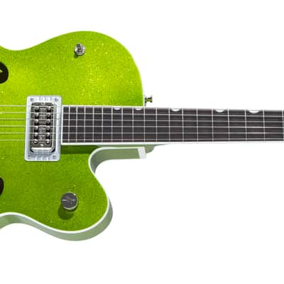 Gretsch G6120T-HR Brian Setzer Sig Hot Rod Hollow Body with Bigsby Rosewood FB Extreme Coolant Green Sparkle with Bag image 4