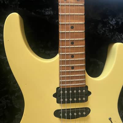 Suhr Modern Antique Vintage Yellow with Roasted Flame Maple Neck, WOW! image 6