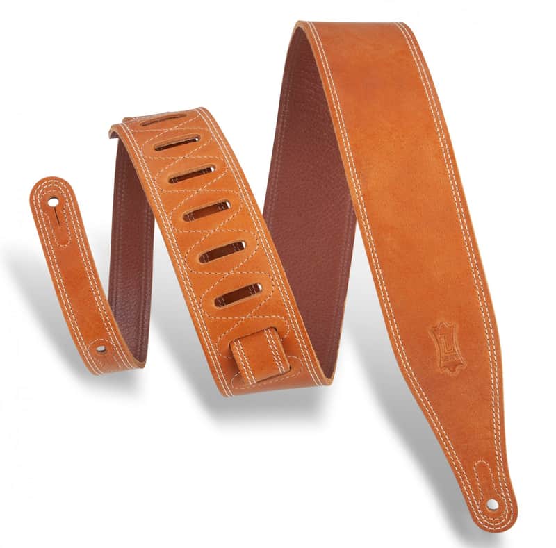 Levy's M17BAS Leather Guitar Strap - Tan image 1