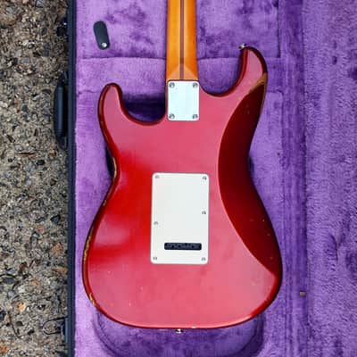 Custom Strat Candy Apple Red Rocker Relic Finish image 7