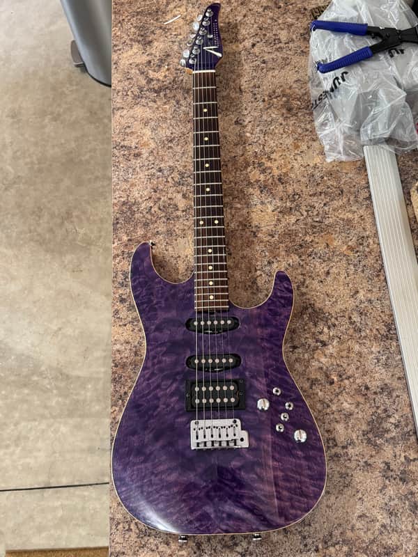 1995 Tom Anderson Guitarworks Drop Top Translucent Purple - Brazilian Rosewood image 1
