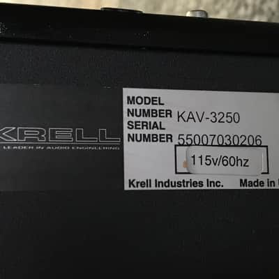 Krell KAV-3250 Three-Channel Power Amplifier image 9