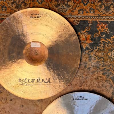 RARE Dark Complex HUGE ISTANBUL MEHMET 15” MC JAZZ Hihats Perfect! 1114 1334 g ONLY PAIR I’ve Seen image 5