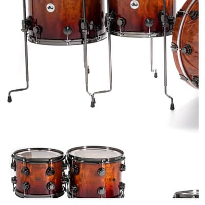 DW Collector‘s Exotic Quilted Sapeli SSC Standard Drum Kit 2021 image 21