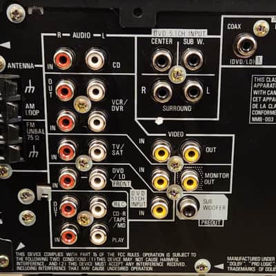 Pioneer PIONEER VSX-D412-K AM-FM 5.1 Stereo Receiver 90s  - Black metal image 9