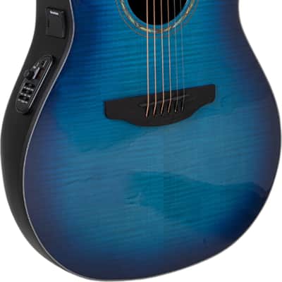 Ovation CS24P Celebrity Standard Plus Acoustic-Electric Guitar, Flamed Maple Top, Blue image 2