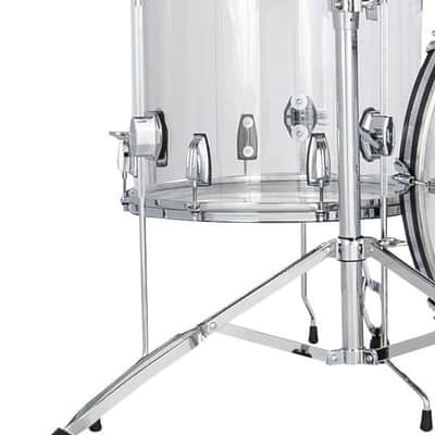 Ludwig *Pre-Order* Vistalite Clear 14x14" Acrylic Floor Tom Drum w/Legs | Made in the USA | NEW | Special Order | Authorized Dealer image 1