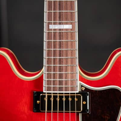 Epiphone Masterbilt Gem Archer Sheraton Electric Guitar - Cherry Red with Hardshell Case image 8