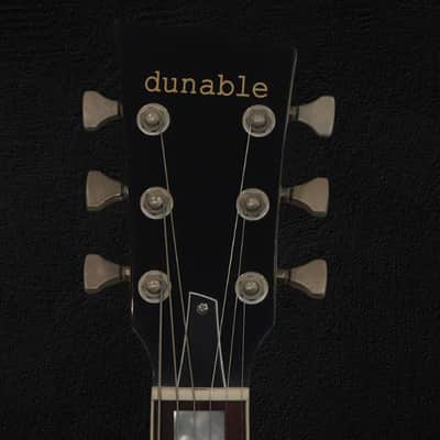 Dunable USA Custom Shop Asteroid One-of-a-Kind Wooden Binding Baphomet HH Coil Split Locking Tuners + Case image 7