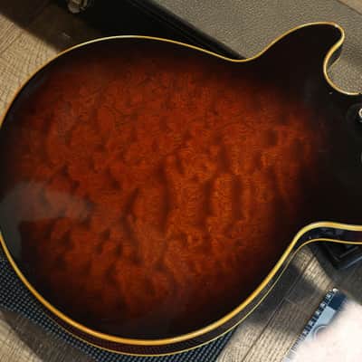 1983 Ibanez AM205-AV Semi-Hollow Electric Guitar Antique Violin + OHSC image 12