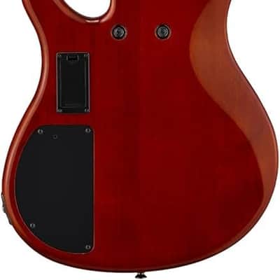 Yamaha TRBX605 5-String Flamed Maple Bass Guitar, Caramel Brown image 3