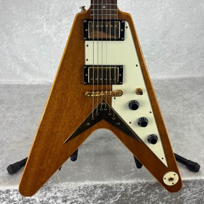 Epiphone Korina Flying V electric guitar with Gibson case image 13