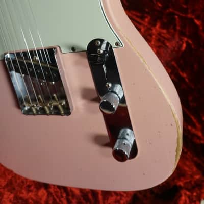 2019 Fender Custom Shop Limited Edition NAMM ‘63 Telecaster Relic Shell Pink Matching Headstock | 1-of-1 Custom Color Spec image 7