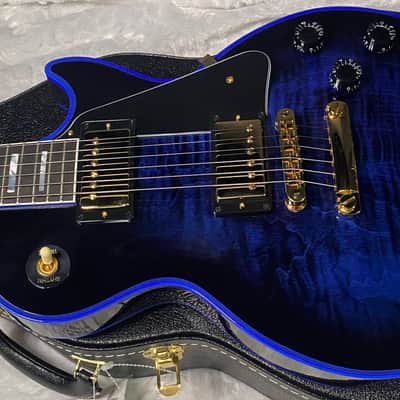 NEW! Gibson Dealer Select Custom Shop Les Paul Custom Blue Widow AAA Figured Flame Top - Authorized Dealer - 9.7 lbs - G07454 image 8