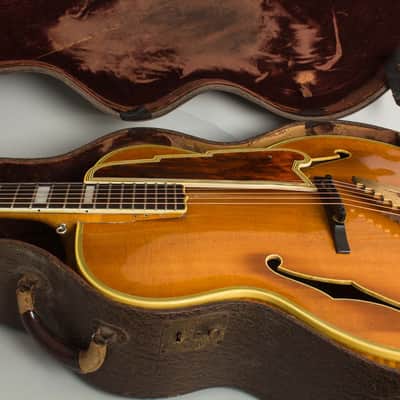 Immagine D'Angelico  Excel Arch Top Acoustic Guitar (1950), ser. #1843, original brown hard shell case. - 22